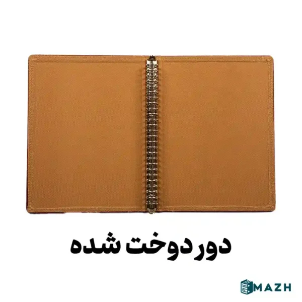 عکس داخل جلد دفتر کلاسور پارچه‌ای گلدار کد L02